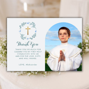 Carte De Remerciements Boy Boy First Holly Communion Arch Photo