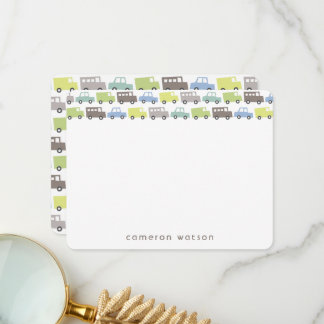 Carte De Remerciements Boys Jouets Pastel Blue Transport Baby shower garç