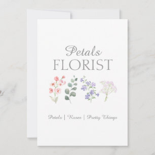 Carte De Remerciements Branding de Fleuriste de Boutique Moderne