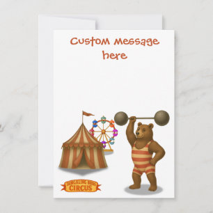 Carte De Remerciements Brandon, l'ours fort du cirque