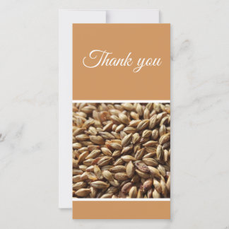 Carte De Remerciements Brasseurs de bière Grain malté