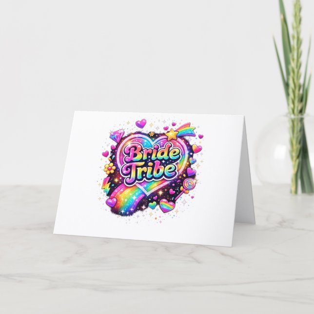 Carte De Remerciements Bride Wedding Brides Maids Bachelorette Party (Devant)