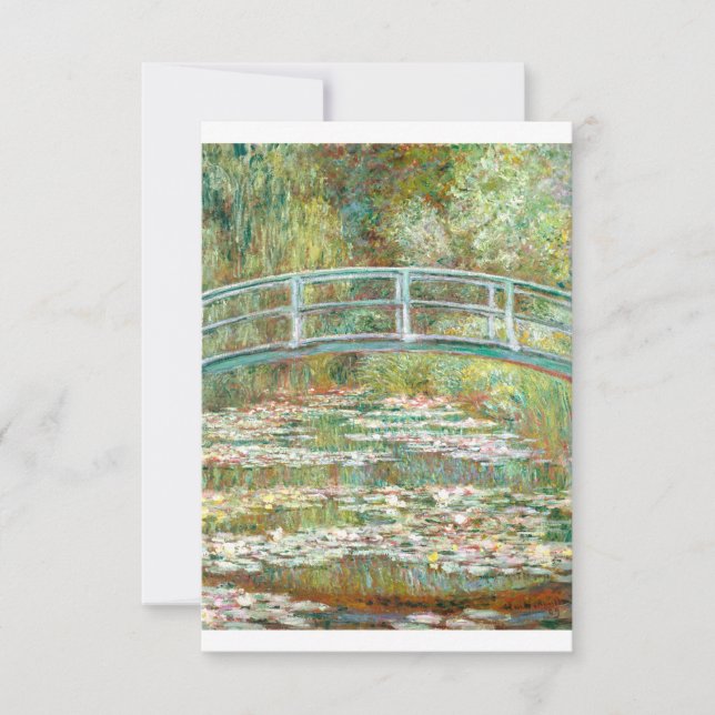 Carte De Remerciements Bridge over a Pond of Water Lilies by Claude Monet (Devant)