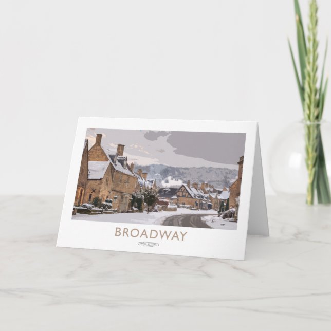 Carte De Remerciements Broadway Railway Poster (Devant)