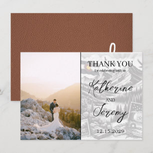 Carte de remerciements Brown du Passeport du Color