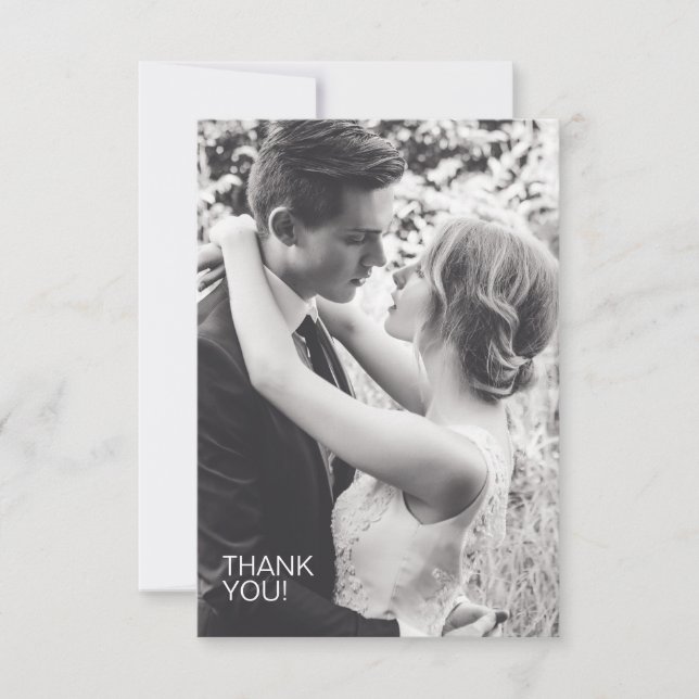 Carte De Remerciements Brown Rustic Chic Mariage (Devant)