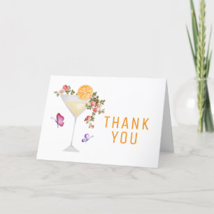 Carte De Remerciements Brunch Bubbly Baby shower de champagne Floral