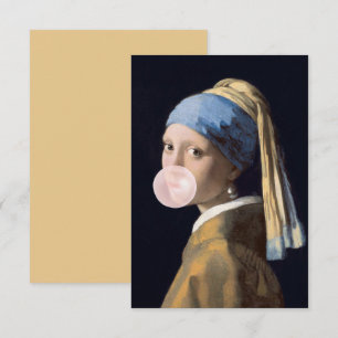 Carte De Remerciements Bubble Gum Diva avec oreille perle