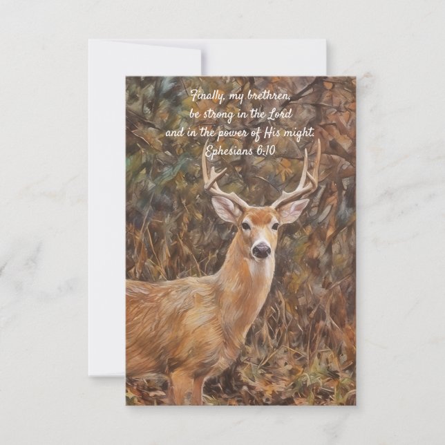 Carte De Remerciements Buck Deer et Faith Art Flat Note Card (Devant)