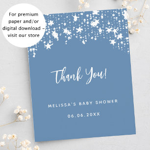 carte de remerciements budget baby shower bleu éto