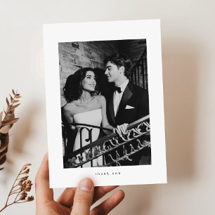 Carte De Remerciements Budget de photo de mariage formel classique vintag