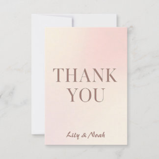 Carte De Remerciements budget pastel doux mariage remerciement 
