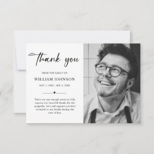 Carte De Remerciements Budget Simple Bereavit Sympathy Funeral Photo