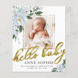 Carte de remerciements budgétaire floral