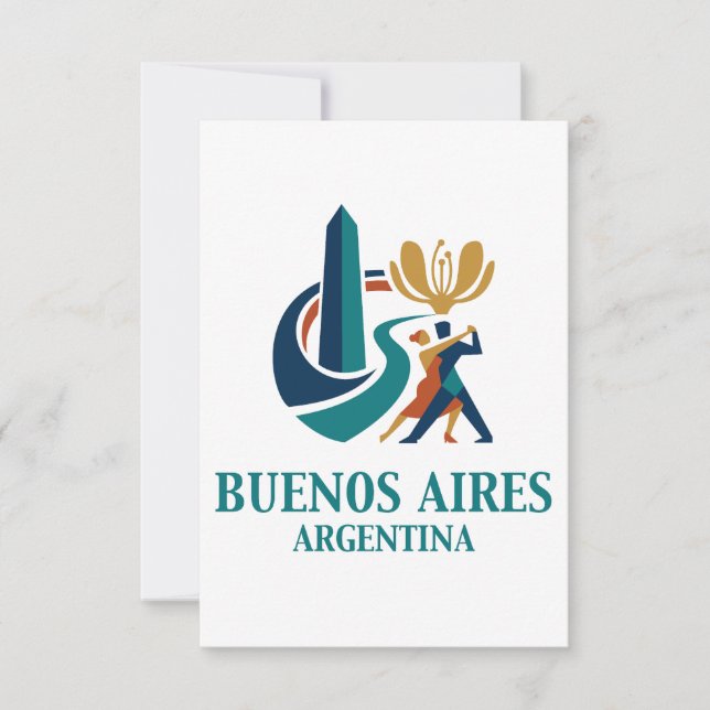 Carte De Remerciements Buenos Aires Argentine (Devant)