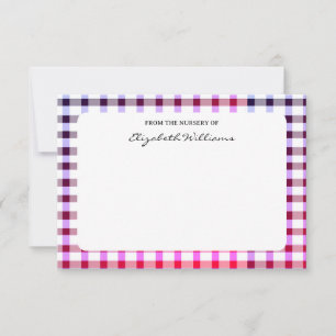 Carte De Remerciements Buffalo Plaid Bordure personnalisée papier à lettr