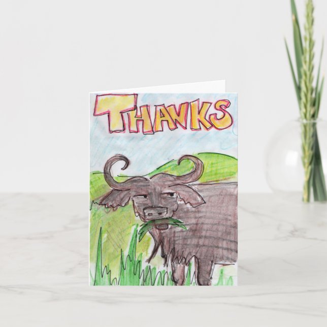 Carte De Remerciements Buffalo Thankyou (Devant)