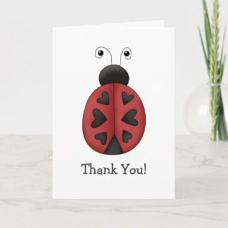 Carte De Remerciements Buggin vous · Coeurs de coccinelle