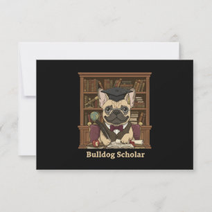 Carte De Remerciements Bulldog Savant   Professeur Adorable de Bouledogue