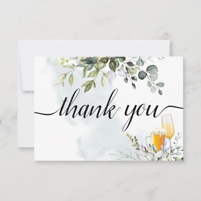 Carte De Remerciements Bulles et brasseries (Devant)