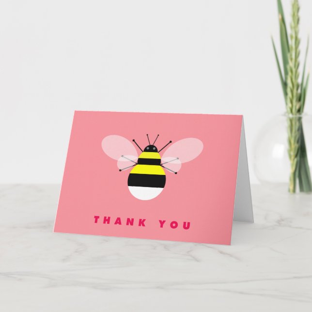 Carte De Remerciements Bumble Bee Thank you (Devant)