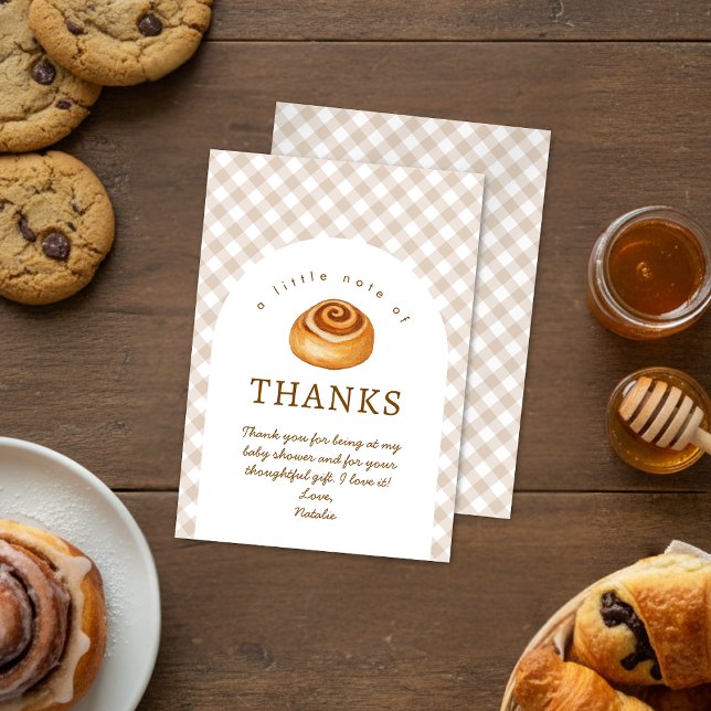 Carte De Remerciements Bun In The Oven Baby Shower  (Créateur téléchargé)