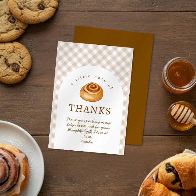 Carte De Remerciements Bun In The Oven Baby Shower  (Créateur téléchargé)