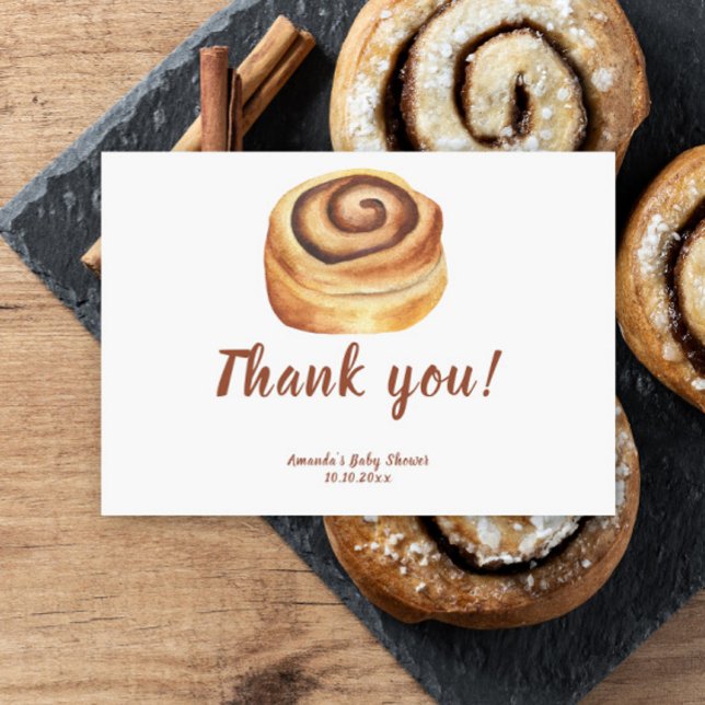 Carte De Remerciements Bun in the oven Baby Shower Thank you (Créateur téléchargé)