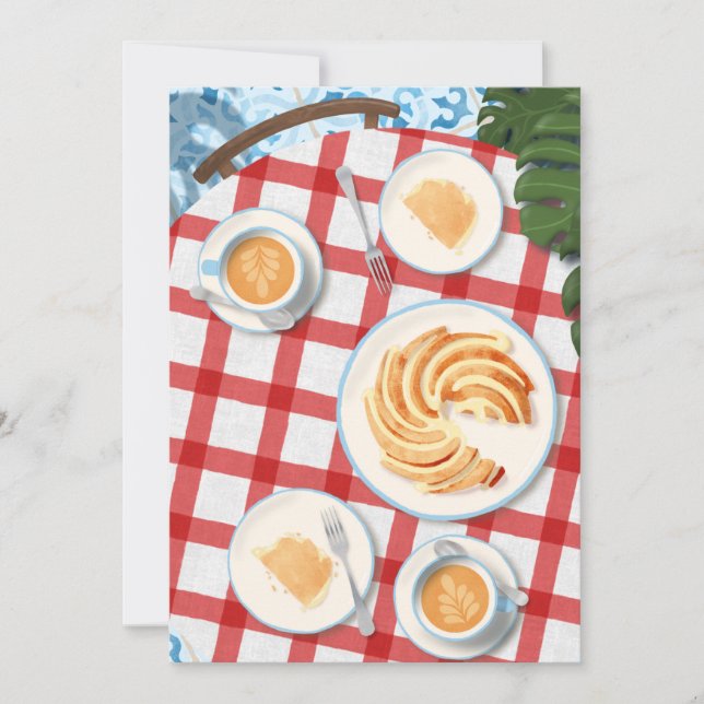 Carte De Remerciements Bundt Cake and Coffee for Two (Devant)