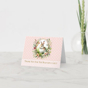 Carte De Remerciements Bunny de printemps