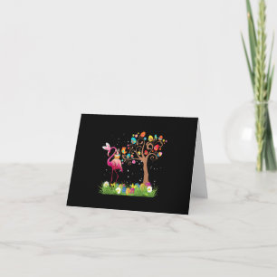 Carte De Remerciements Bunny Flamingo Easter   Cute Flamingo Lovers
