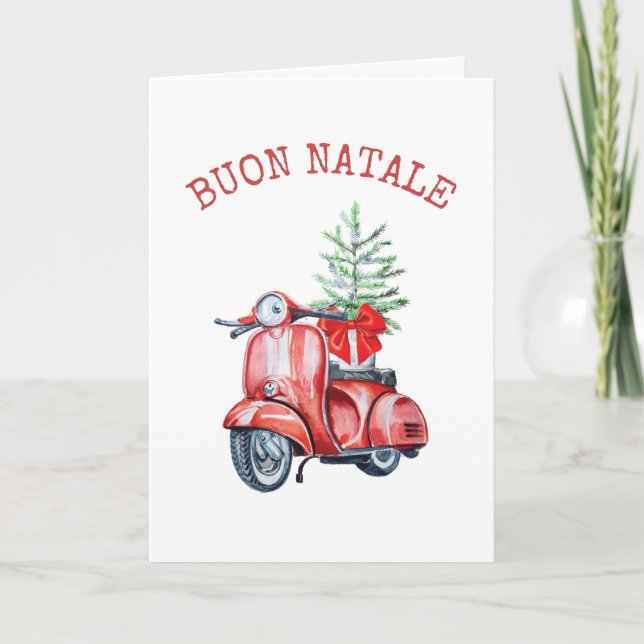 Carte De Remerciements Buon Natale Joyeux Noël voeux (Devant)
