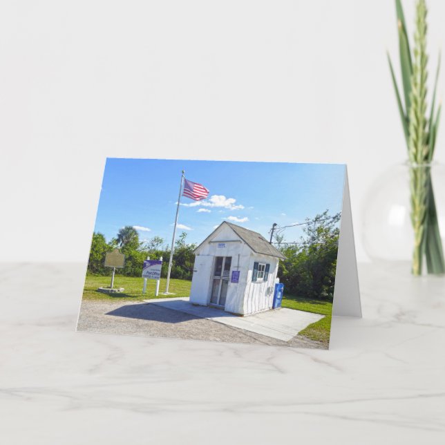 Carte De Remerciements Bureau de poste d'Ochopee, Floride, le plus petit  (Devant)