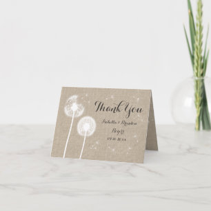 Carte de remerciements Burlap Floral