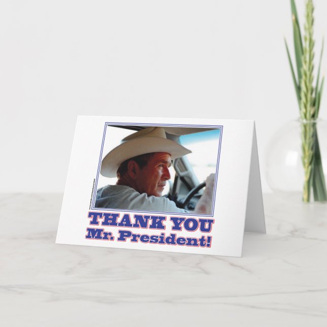 Carte De Remerciements Bush-Merci (Devant)