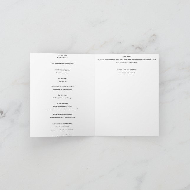 Carte De Remerciements But God Does Poem, Photo, and Quote (Intérieur)