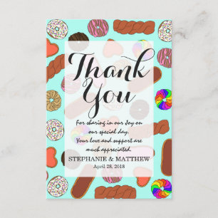 Carte De Remerciements Butées toriques mignonnes assorties de fin gourmet