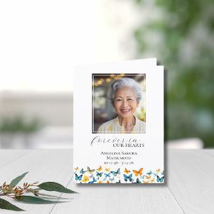 Carte De Remerciements Butterfly Memorial Prayer Card - Budget