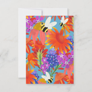 Carte De Remerciements Buzz Parmi Les Blooms-Sky Day_Merci