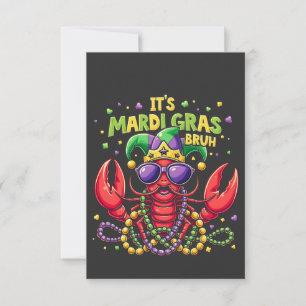 Carte De Remerciements C’est Mardi Gras Bruh Funny Shrimp New Orleans