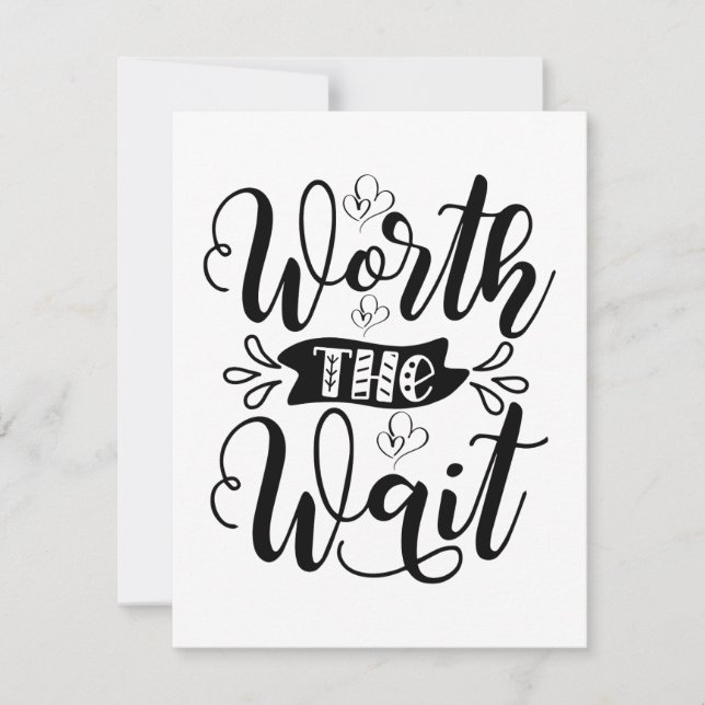 Carte De Remerciements Ça vaut le costume d'attente, ça vaut l'attente (Devant)