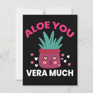 Carte De Remerciements Cactus Aloe You Vera Beaucoup