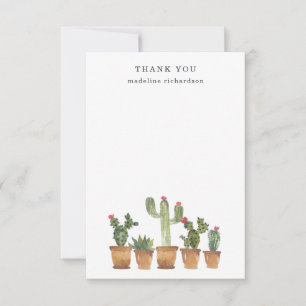 Carte De Remerciements Cactus d'aquarelle