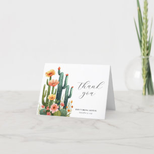 Carte De Remerciements Cactus Fiesta Fleurs Mariage