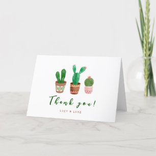 Carte De Remerciements Cactus Moderne Succulent