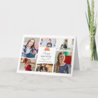 Cadeau commémoratif de 16 ans avec 6 photos arc-en