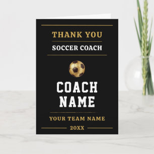 Carte De Remerciements Cadeau d'appréciation pour l'entraîneur de footbal