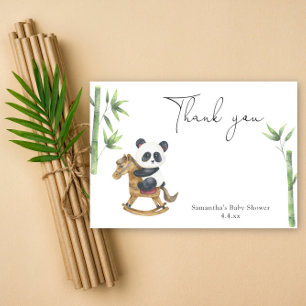 Carte De Remerciements Cadeau de bébé ours panda remerciement