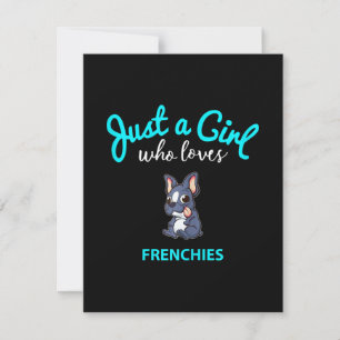 Carte De Remerciements Cadeau de filles de bouledogue français pour enfan