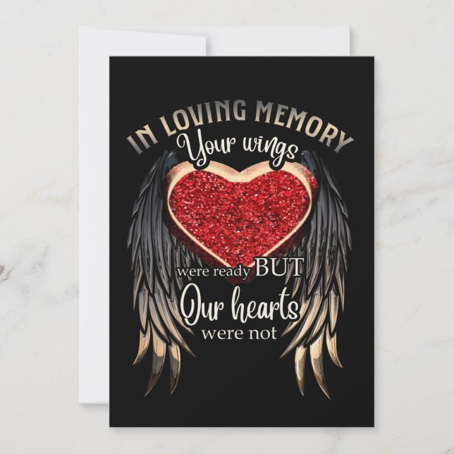 Carte De Remerciements Cadeau de la Saint-Valentin Mémoire Affectueuse (Devant)